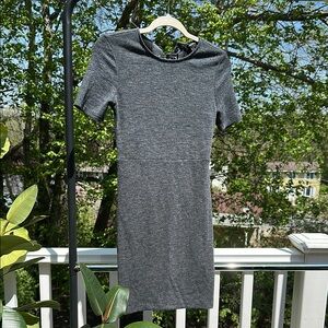 NWT Gray-Navy Short Sleeve Dress